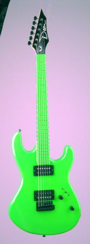 Dean Custom Zone Solid Body Electric Guitar 2 Humbuckers Florescent Green