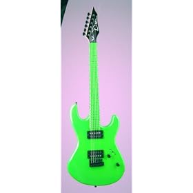 Dean Custom Zone Solid Body Electric Guitar, 2 Humbuckers Florescent Green
