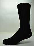6 Pair Men’s Mercerized Cotton Black Dress Socks