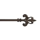 Kenney Quinn Cafe Window Curtain Rod, 86 to 120-Inch, Chocolate