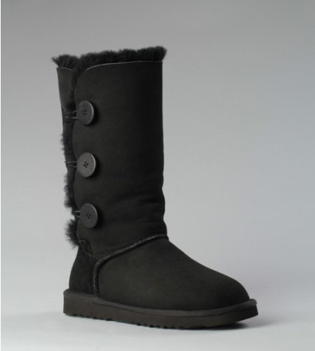 Australia Womens Boots Aukoala Sheepskin Warm Triplet Buttons_Black_Us Size 5 On Sale