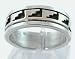 Southwestern Native American Rain Band Ring in Sterling Silver and 14 kt. Goldby Skeets size 6, #564