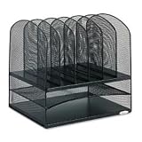 Safco Mesh Desk Organizer with Two Horizontal and Six Upright
Sections (3255BL)