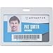Advantus Horizontal Rigid ID Badge Holder - Horizontal - Plastic - 6 / Pack - White