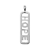 Sterling Silver Hope Open Bar Charm Pendant