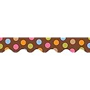 Creative Teaching Press Dots on Chocolate Wavy Border (6516)