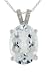 10k White Gold White Topaz Pendant w/ Diamond Accent, 18