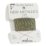 On The Surface Metallic Embellishment Thread 25 Yards ANTIQUE GOLD