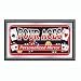 Four Aces Framed Personalized Poker Mirror - Game Room Products > Mirrors > Customized Signs