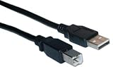 USB Type A Male / Type B Male, 2.0 Version, Black, 6 ft
