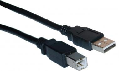 USB Type A Male / Type B Male, 2.0 Version, Black, 6 ft