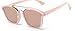GAMT Square Mirrored Sunglasses Thicken Colored Frame Pink