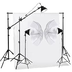 750 Watt Continuous Light Kit with Umbrellas,backdrop and a Support System