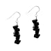 Genuine Onyx Stone Sterling Silver Dangle Chip Earrings