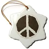 Chocolate Peace Pie - 3 Inch Snowflake Porcelain Ornament