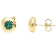 14K Yellow Gold Emerald Earrings