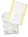 SwaddleDesigns Baby Burpies, Set of 2 Cotton Burp Cloths, Cheerful Yellow Elephant and Chickies