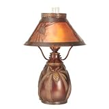 Dale Tiffany Pinecone Mica Hurricane Table Lamp