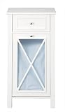 Citadel Clothes Hamper with One Drawer, White