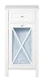 Citadel Clothes Hamper with One Drawer, White