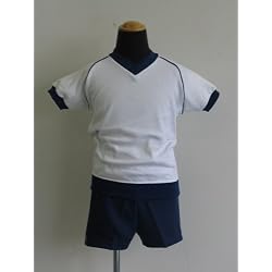 お受験・体操教室 子ども用体操服上下 (Vネック紺色)