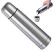 17oz/500ml Vacuum Flask Double Wall Thermos Insulated Stainless Steel Water Bottle BPA Free Travel Mug with Push Button Valve