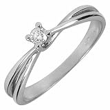 Forzieri 18K White Gold & Diamond Solitaire Twisting Ring