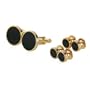 Black Onyx and Gold Cufflinks and Studs