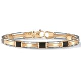 Men's Onyx 10k Gold Bracelet 8