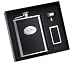 Unique Personalized Groomsmen Wedding Gift - Free Personalization - 6 Oz. Stainless Steel Flask, Funnel & Leather Money Clip