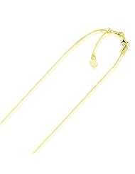 0.85mm 14K Yellow Gold Adjustable Snake Chain