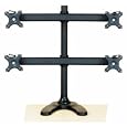 Quad Monitor Stand Free Standing Curved Arm