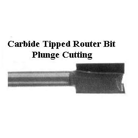 1/2 X 1/4 X 1 Carbide Tipped Plunge Router Bit