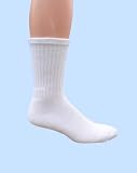 Coolmax  Crew, White Moisture Wicking Sock, Adult 3 pk