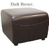 Mendoza Foam Filled Full Leather Ottoman