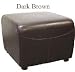 Mendoza Foam Filled Full Leather Ottoman