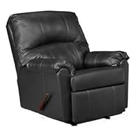 Simmons Black Leather 3 Way Rocker Recliner