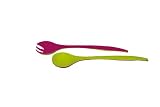 zak! designs 2-Tone Salad Server Raspberry/Green, 29cm