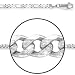 Jewelco London 9ct Solid white gold Pavé Figaro chain Necklace . Click Here for Dimensions and Weights.