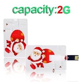 2GB Santa Claus Mini Card USB Flash Drive