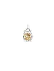 November Citrine Charm in Sterling Silver