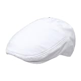 by DECKY Acrylic Winter Newsboy Hat (WHITE, SMALL/MEDIUM)