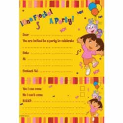 Dora Party Invitations (Pad Of 20)