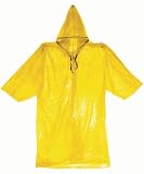 4 PACK Yellow - MUST HAVE item! Emergency Rain Poncho Coat Rainwear w/ Draw String Hood & Sleeve & SIS EMERGENCY POUCH