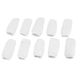 Como 10 Pcs Basketball Sports Fitness Finger Protector Support White