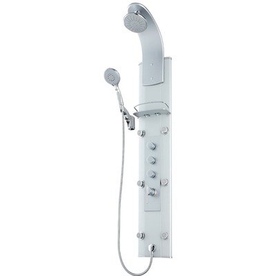 Shower Massage Panel with Rain Shower Head in Satin