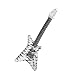 Aufblasbare Gitarre - Luftgitarre Rock Glam Poser V-Form schwarz-wei�