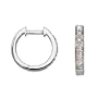 Diamond Accent Hoop Earrings In 14kt White Gold