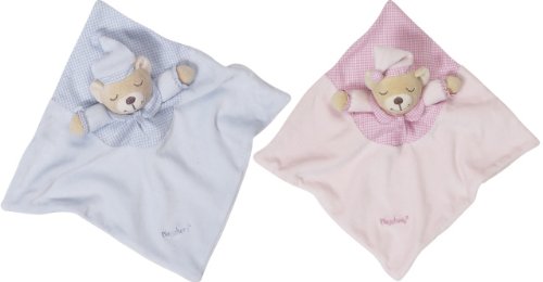 Playshoes 305084 - 17 Schmusetuch / Schnuffeltuch Schlafb&auml;r, Ma&szlig;e circa 31 x 31 cm, blau