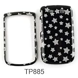 Blackberry Torch 9800 Glitter Stars on Black Hard Case/Cover/Faceplate/Snap ....